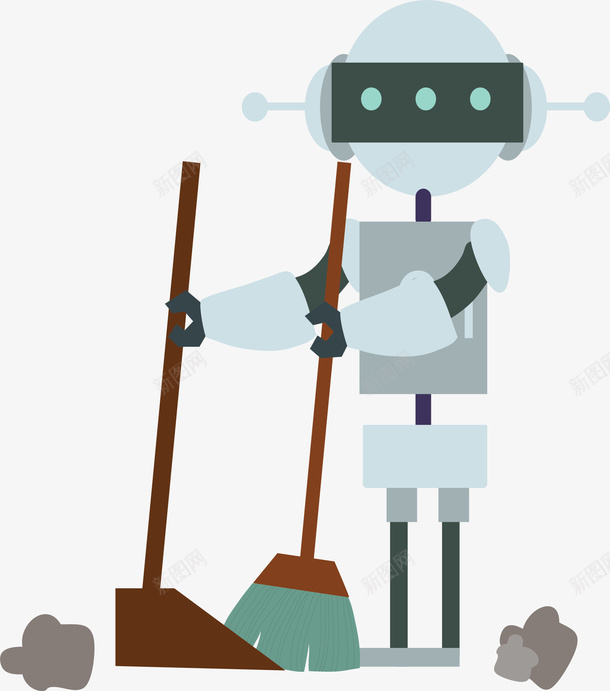 做家务扫地的机器人png免抠素材_88icon https://88icon.com 人工智能 做家务 扫地 扫地机器人 机器人 矢量png