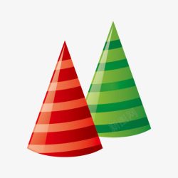 欢乐庆典卡通彩色圆锥状的帽子高清图片