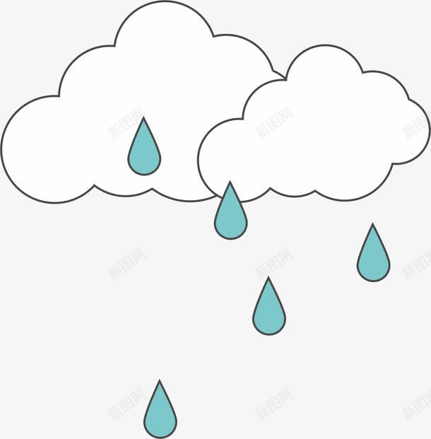 云朵下雨元素png免抠素材_88icon https://88icon.com AI 下雨 下雨动画 卡通 圆点 手绘 水滴 白云 阴雨天气