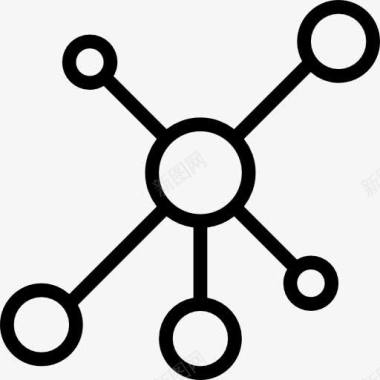 连接圆点网络图标图标