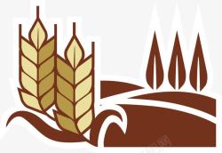 稻田中的稻谷图标图标icon 稻田中的稻谷图标图标