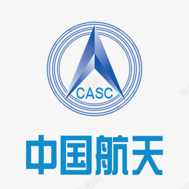 蓝色蓝色中国航天logo标志矢量图图标图标