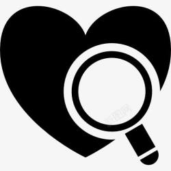 搜索符号寻找爱情的概念图标高清图片