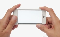 白色手机玩游戏的姿势高清图片