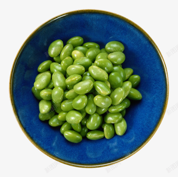 一碗毛豆png免抠素材_88icon https://88icon.com png png素材 产品实物 时令蔬菜 蓝色碗 蔬菜 食物