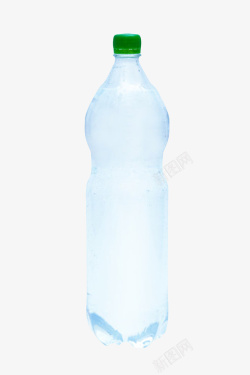 透明解渴绿色瓶盖塑料瓶饮用水实素材