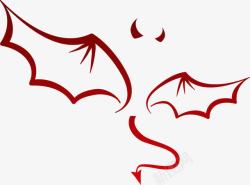 蝙蝠的翅膀轮廓卡通手绘蝙蝠翅膀高清图片