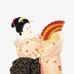 日本舞蹈仕女图素材