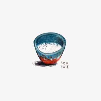 手绘碗装海盐png免抠素材_88icon https://88icon.com 厨房用具 彩绘 白色 盐 盐巴 绘画 蓝色 调料