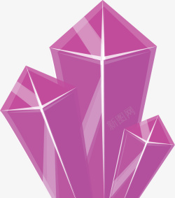 矿石创意卡通紫水晶高清图片
