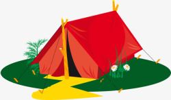 野外生存海报设计卡通野营帐篷高清图片