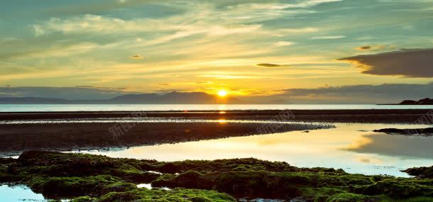 夕阳天空河流背景jpg设计背景_88icon https://88icon.com 夕阳 天空 河流 自然风光