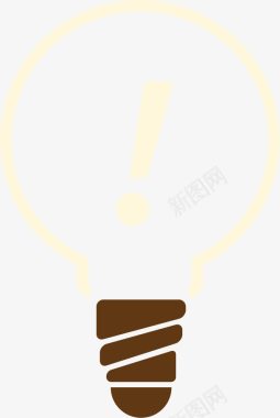 灯泡logo灯泡感叹号图标图标