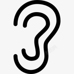 人耳朵耳朵的轮廓图标高清图片
