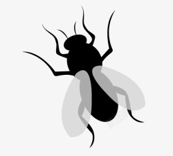 动画翅膀素材黑色手绘的苍蝇高清图片