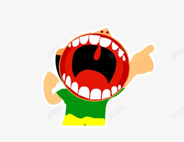 大嘴巴小孩psd免抠素材_88icon https://88icon.com 大嘴巴 强调 注意