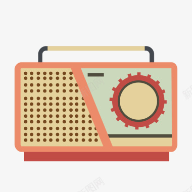 卡通收音机图标图标