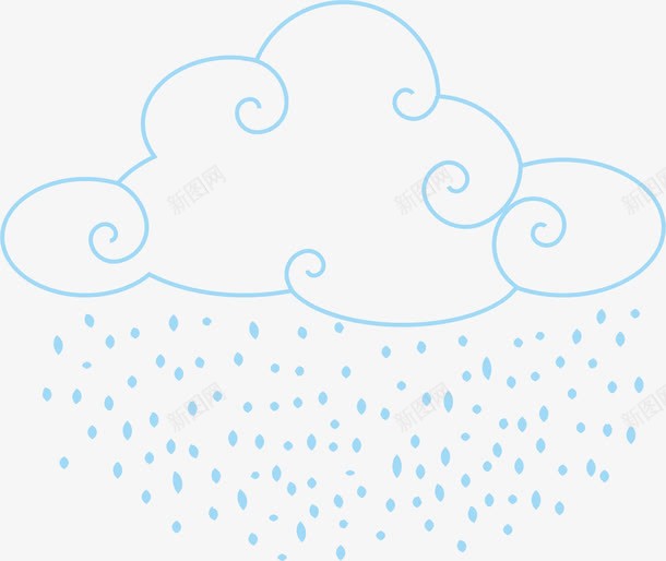 下雨的云彩png免抠素材_88icon https://88icon.com AI 下雨 云朵 卡通 可爱 天空 手绘 曲线 白色 线条 蓝色 表情 阴雨天气 雨滴