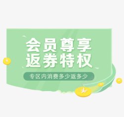 会员消费占比会员尊享返券特权高清图片