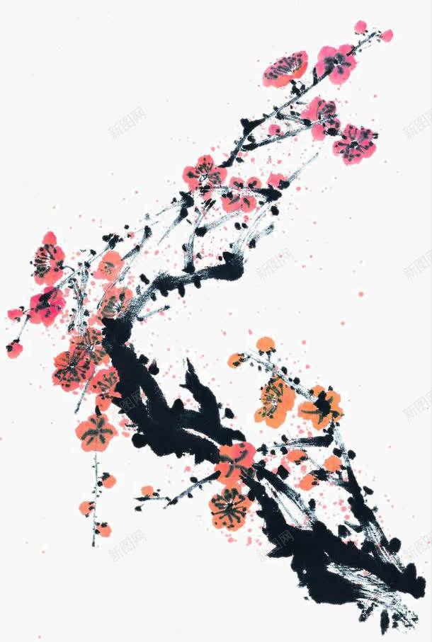 装饰梅花png免抠素材_88icon https://88icon.com 写意 国画花卉 国粹 宣纸画 手绘花草 手绘装饰 水墨国画