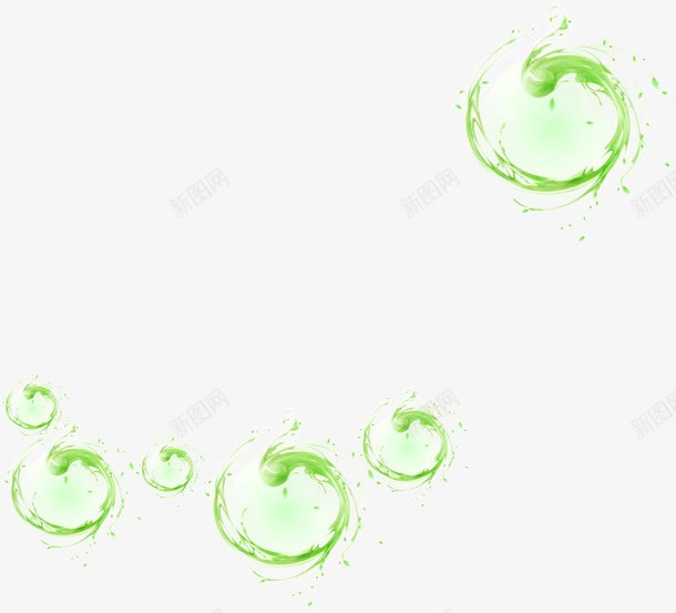 绿色气泡水滴健康自然png免抠素材_88icon https://88icon.com 健康 绿色气泡水滴 自然