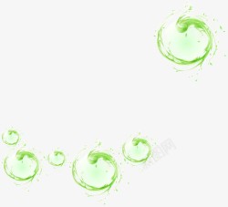 绿色气泡水滴健康自然素材