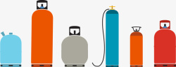 多彩煤气罐插图矢量图素材