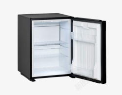 家电产品黑色小冰箱家用电器旧冰箱高清图片
