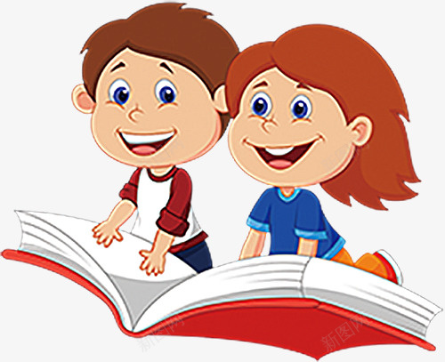 天空飞的小男孩和小女孩png免抠素材_88icon https://88icon.com 卡通男孩和女孩 图书 看书 飞翔