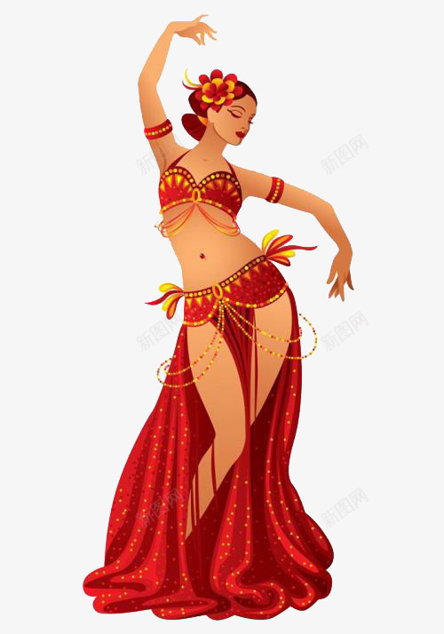 卡通印度风美女舞蹈png免抠素材_88icon https://88icon.com 人物 卡通 印度 印度舞蹈 印度风 异域风情 性感 美女