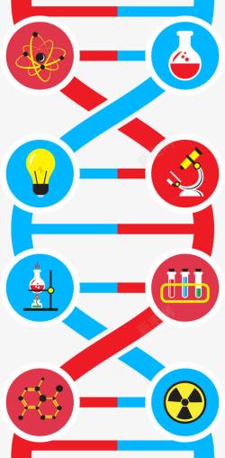 螺旋DNA信息图素材