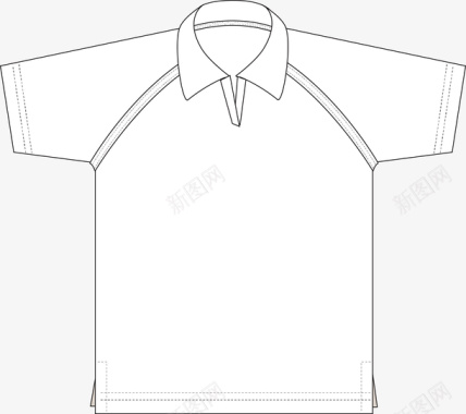 线框简易短袖服装图矢量图图标图标