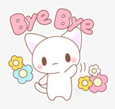 bye说再见的白色猫咪卡通png免抠素材_88icon https://88icon.com bye goodbye 再见 卡通 白色
