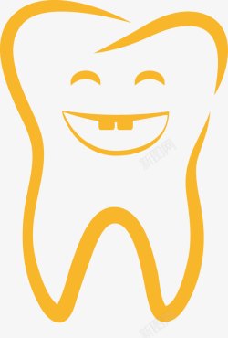 牙齿笑容金色微笑的牙齿高清图片