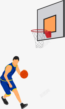 竞技框立体球框篮球球员高清图片
