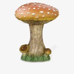 卡通白点蘑菇装饰图案素材