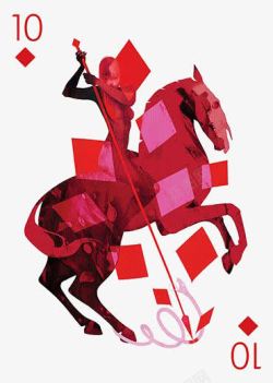 创意骑士扑克牌高清图片