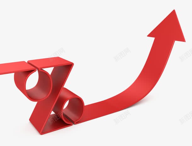 红色百分号箭头png免抠素材_88icon https://88icon.com 上升的箭头 向上的箭头 百分号 立体箭头 符号 箭头 红色箭头 递增箭头