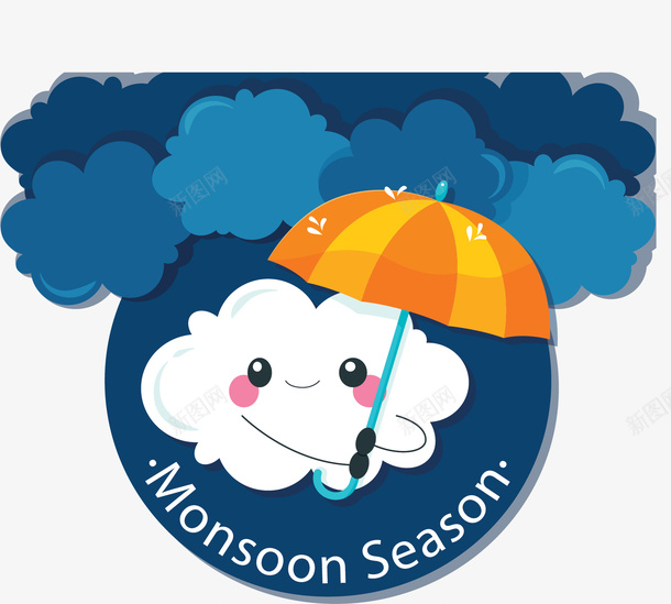 打雨伞的云朵雨季海报矢量图ai免抠素材_88icon https://88icon.com 下雨动画 下雨天 卡通云朵 微笑雨伞 打伞的云朵 撑着雨伞的 矢量png 矢量图 雨季 雨季打伞