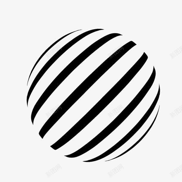 黑白条纹圆球卡通png免抠素材_88icon https://88icon.com 卡通 圆球 条纹 黑白