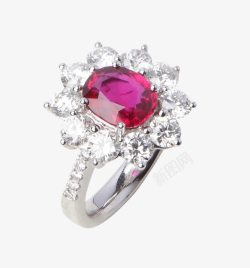 红宝石钻石戒指素材