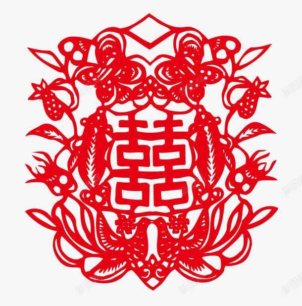 红色喜庆大喜字古典花纹中国风剪矢量图ai免抠素材_88icon https://88icon.com 中式风格 古典花纹 婚庆 红双喜 红色喜庆 红色喜庆大喜字古典花纹中国风剪纸免费下载 花样喜字 矢量图