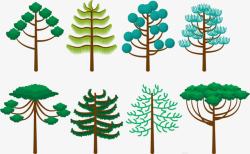 游戏制作八种树木高清图片
