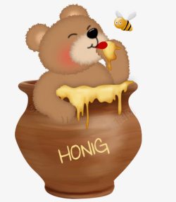 偷吃偷吃蜂蜜的小熊高清图片