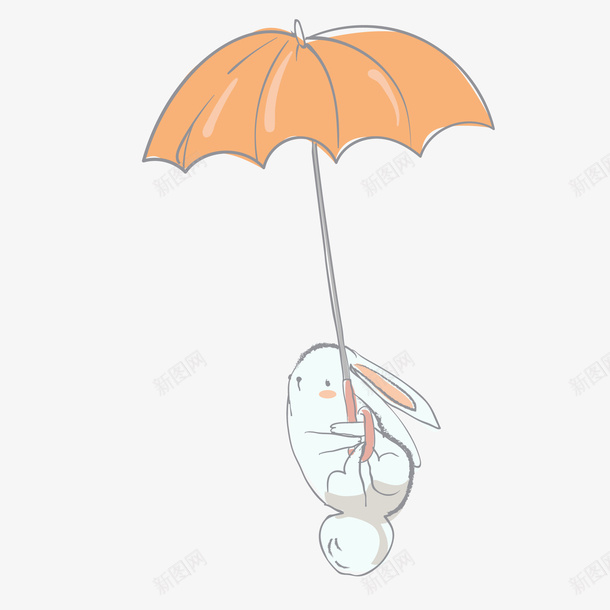 卡通撑伞的小兔子png免抠素材_88icon https://88icon.com 卡通 复活节 小兔子 手绘 撑伞 水彩