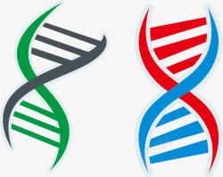 欧式可爱彩色DNA基因链素材