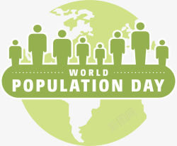世界人口日绿色地球素材