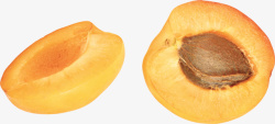 黄色杏子实物剥开的杏高清图片