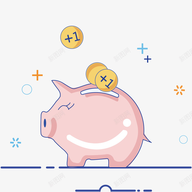 扁平化存钱罐图标png_88icon https://88icon.com UI图标 h5图标 存钱罐 扁平化 扁平化UI 游戏UI 界面UI 网页UI