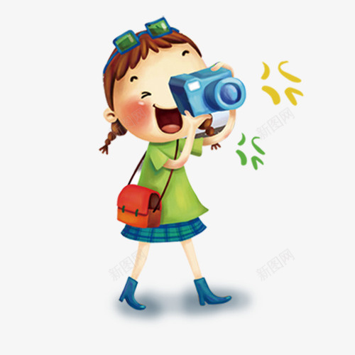 拍照的女孩人物png免抠素材_88icon https://88icon.com 人物设计 儿童节 女孩 快乐 拍照 拍照小人 摄像师 摄影 笑容